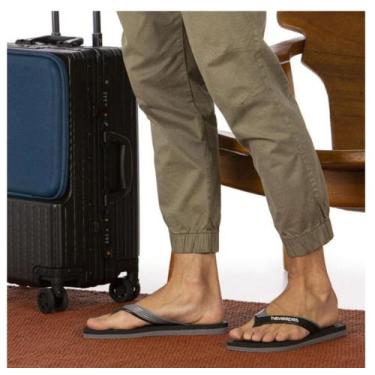 Imagem de Chinelo havaianas top dual fc tira larga, Preto, 39/40