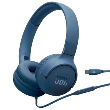 Imagem de Fone de Ouvido Headphone c/Fio USB-C JBL Tune 520C Original Azul