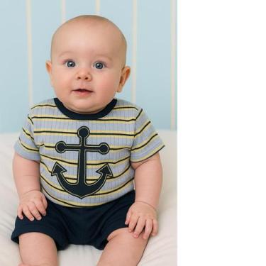 Imagem de Conjunto masculino infantil âncora -roupa de bebê verão - Bela Fase, M