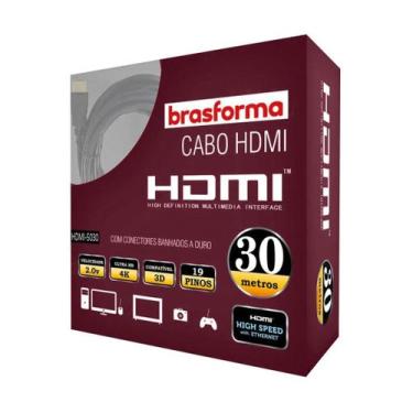 Imagem de Cabo HDMI 30 Metros 2.0 4K UltraHD  Brasforma