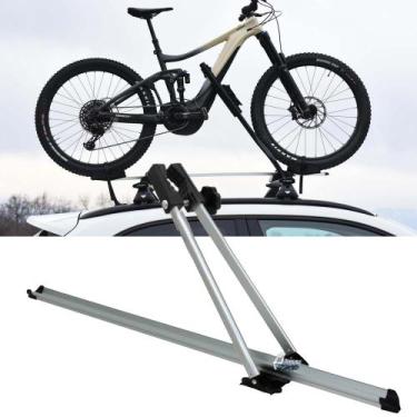 Imagem de Transbike Suporte Bicicleta Teto Aluminio Prime Prata 16-29