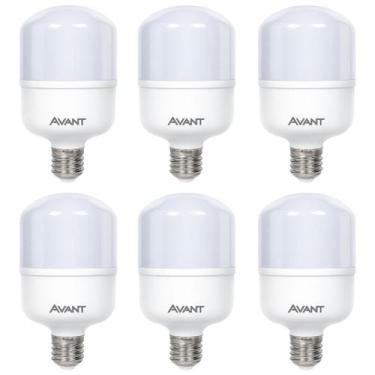 Imagem de Kit 6 Lâmpada Bulbo Led Branco Frio 6500K 20W Bivolt Avant, Bivolt