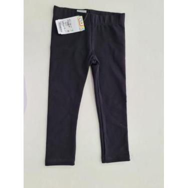 Imagem de Calça Legg Infantil Tam 2 Malwee de Cotton com leve Flanela Cor Preta