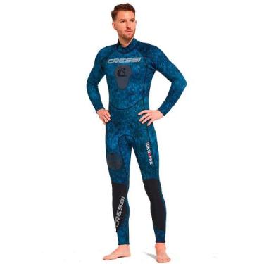 Imagem de Roupa de Neoprene para Mergulho Cressi Tokugawa Camo 3.0 - Adulto, Azu