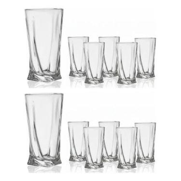 Imagem de Jogo De 12 Copos Altos 270ml Vidro Twist Casambiente