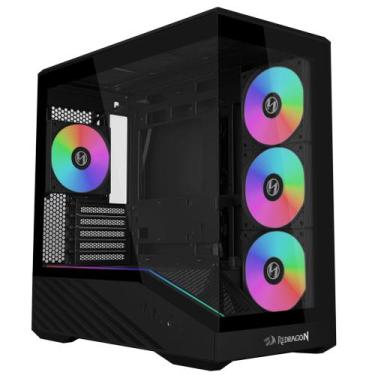 Imagem de Gabinete gamer lian li vector v100 mini redragon spec, micro-atx, vidr