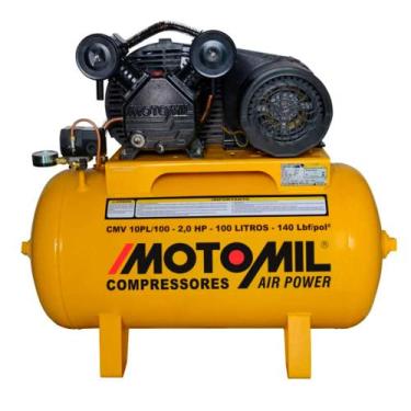 Imagem de Compressor Profissional Leve Cmv-10pl/100a Mono 2cv Motomil, 110V