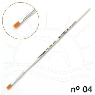 Imagem de Pincel Condor Profissional 410 Sintético Toray Dourado - Chato, 04