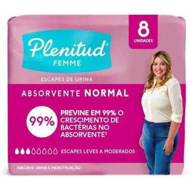 Imagem de Absorvente plenitude femme normal c/abas c/8
