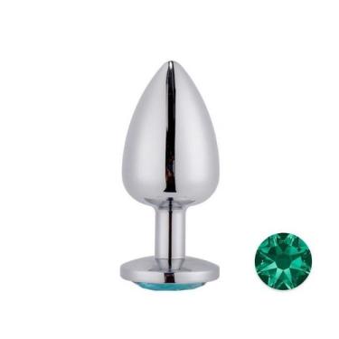 Imagem de Plug Anal Prateado com Joia na Base Mpa1301-g Sex Toy - MEAME, MPA1301