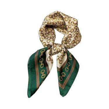 Imagem de Lenço Feminino De Cetim De Seda Macio Com Estampa De Cavalo, Lenço Qua