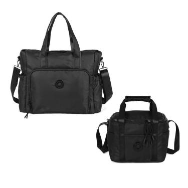 Imagem de Kit Bolsa Tote College e Lancheira Up4you LA78830UP e BS78828UP Poliéster e Nylon Preto Juvenil