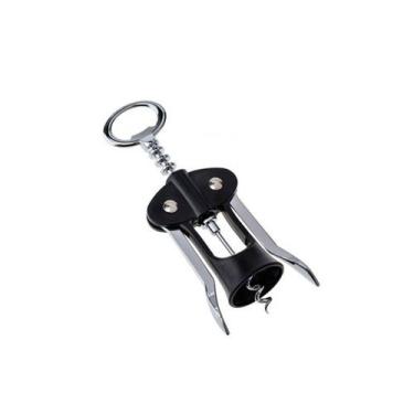 Imagem de Saca Rolha Abridor de Vinho Garrafa Aço Inox Preto - WECK