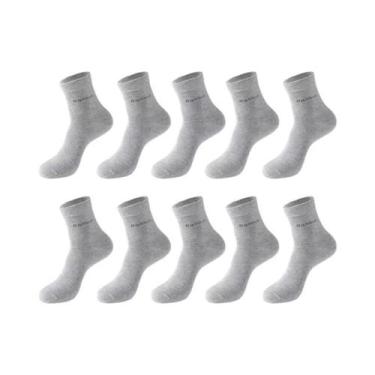 Imagem de Meias De Fibra De Bambu Para Homens, 10 Pares, Antibacterianas, Respir