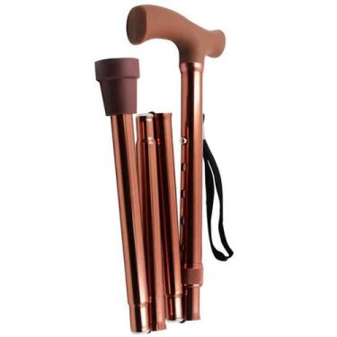 Imagem de Bengala Dobrável com Regulagem Altura Bronze Mebuki
