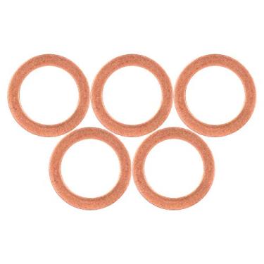 Imagem de 01 02 015 Junta de válvula de cilindro de mergulho, arruela de cobre vermelho resistente, alta resistência, alta confiabilidade com 5 peças para mergulhador para cilindro de mergulho