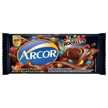 Imagem de Chocolate Barra Arcor Ao Leite com Rocklets 80G