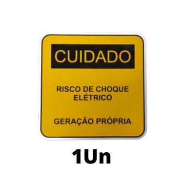 Imagem de Placa Cuidado - Geração Própria  - Padrão CPFL Tam 13x13 CA