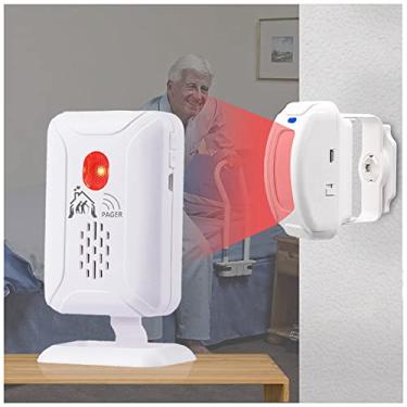 Imagem de Versão atualizada alarme sensor de cama e prevenção de quedas para idosos/demência e mais, alerta de sensor de movimento Caregiver Pager com 5 níveis de volume, alarme de cama para adultos idosos sem