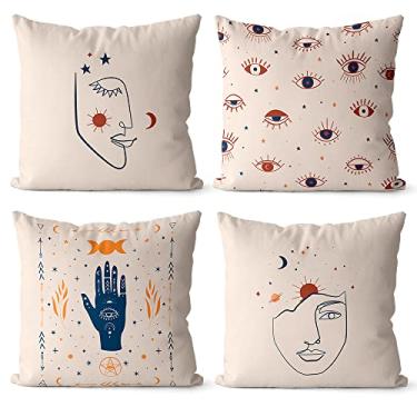 Imagem de Kit 4 Capas De Almofadas Decorativas Místico 45x45