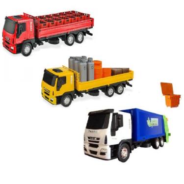 Caminhão Brinquedo Infantil Miniatura Iveco Tector Dropside - R$ 58,85