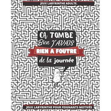 Imagem de Jeux Labyrinthe Adulte. - Ca tombe bien j'avais rien a foutre de la journée - Jeux Labyrinthe pour feignants motivés: ça tombe bien, j'avais rien a ... et dans la vie. + de 50 niveau démentiels.