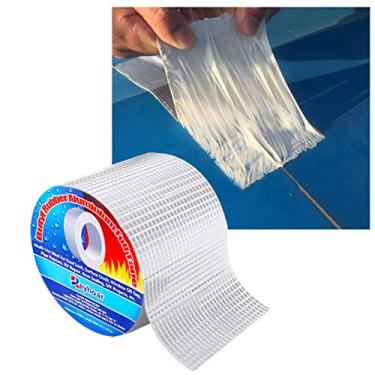 Imagem de Fita adesiva de vedação de alumínio de butilo super impermeável 2020 Professional 4in 16,4ft Fita adesiva de selo de alumínio para reparo multiuso para tubos de dutos HVAC Crack Metal RV Awning Roof Leak Window Seal da Reyhoar