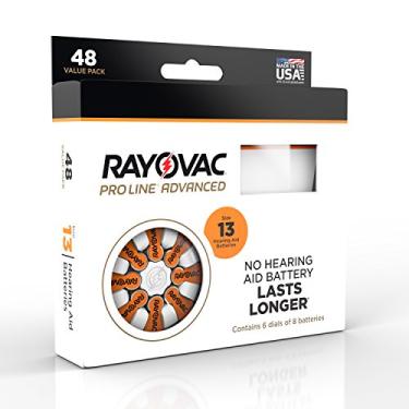 Imagem de Baterias Rayovac Proline Advanced para Aparelhos Auditivos Tamanho 13 (Pacote com 48)