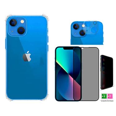 Imagem de Kit Capa Capinha Case e Película Protetora Privacidade e Película de vidro para Câmera iPhone 13 Tela 6.1 Pol - Phone Palace