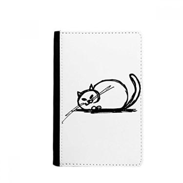 Imagem de Porta-passaporte cacheado linha louca para gatos pesados Notecase Burse capa carteira porta-cartão, Multicolor