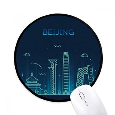 Imagem de DIYthinker Templo do Céu Pequim Elementos Culturais Mouse Pad Desktop Escritório Tapete Redondo para Computador