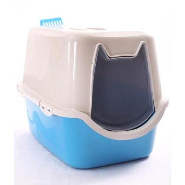 Imagem de Banheiro Para Gato Toalete Sanitário Wc Duracats Cor Azul - Durapets