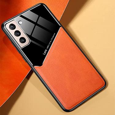 Imagem de Capa de couro de suporte de carro de luxo para Samsung Galaxy S21 S20 S10 Plus Ultra FE Note 20 A51 A71 A41 A31 A12 A32 A42 A52 A72 5G Capa, laranja, para A31