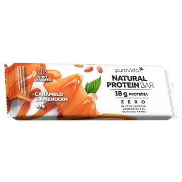 Imagem de Natural Protein Bar Caramelo E Amendoim 60G Puravida