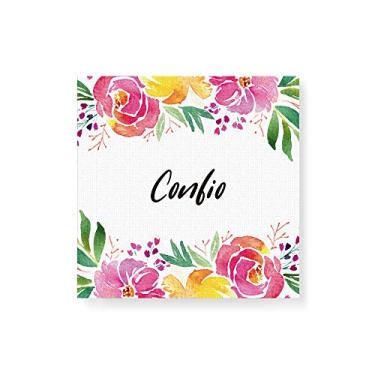Imagem de Arte Maníacos Quadro Decorativo em Tela Canvas Floral Confio - 50x50cm