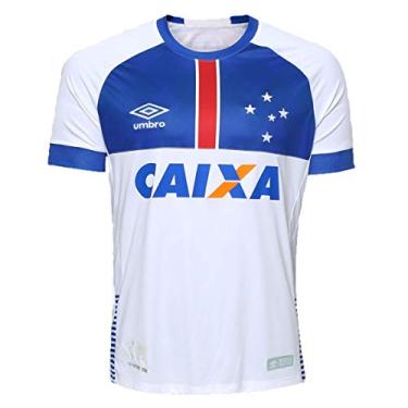 Imagem de Camisa Cruzeiro Infantil Ii 2018 s/n C/Patrocínio Blaa Vikingur Torcedor Umbro - Branco+azul - 12a