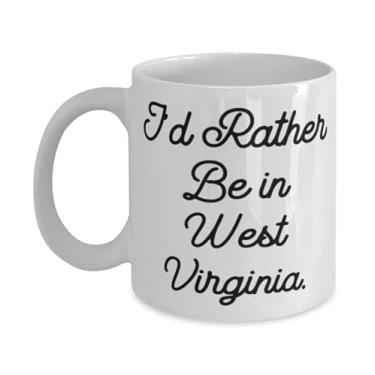 Imagem de Caneca Inappropriate West Virginia Gifts, I'd Rather Be in West Virginia, brilhante 325 g 445 ml