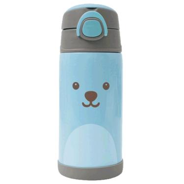 Imagem de Garrafa Térmica Infantil Com Canudo Gumy Azul Buba Baby