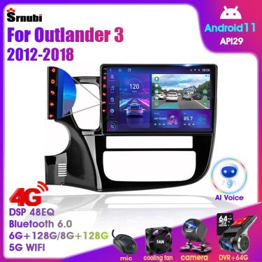 Imagem de Leitor multimídia carro para Mitsubishi Outlander 3 2012-2018  Android 12  Vídeo  4G  DVD  Áudio