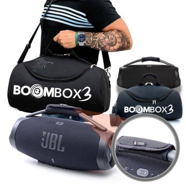 Imagem de Kit Case Bolsa Para Boombox 3 + Protetor de Alça e Ombro