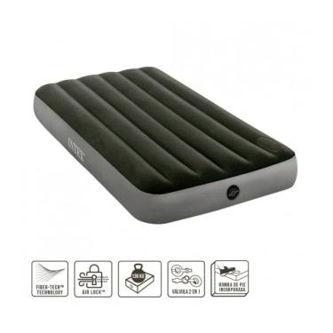 Imagem de Colchão Inflável Dura Beam Solteiro Downy com Bomba de Pé Intex