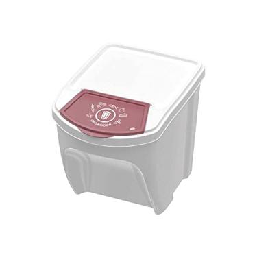 Imagem de Lixeira Empilhável Seletiva 20 Litros, Orgânica, Branca, Plasútil