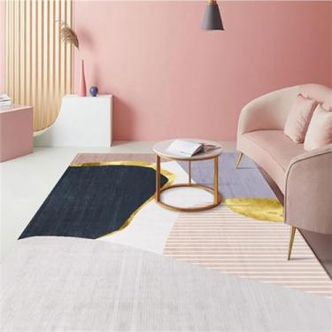 Imagem de Tapete quadrado para escritório, tapete completo pode ser costurado de veludo, cobertor de cabeceira para quarto, sala de estar, mesa de chá, b, 5 tipos, 50cm x 80cm