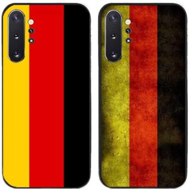 Imagem de 2 peças retrô bandeira da Alemanha Deutschland impressa TPU gel silicone capa de telefone traseira para Samsung Galaxy All Series (Galaxy Note 10 Plus/Note 10+)