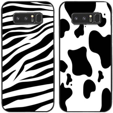 Imagem de 2 peças zebra vaca leite impresso TPU gel silicone capa de telefone traseira para Samsung Galaxy All Series (Galaxy Note 8)