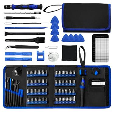 Imagem de EFAITHFIX Conjunto de chaves de fenda eletrônicas de precisão com 142 peças com kit de ferramentas de reparo magnético de 120 bits para iPhone, MacBook, computador, laptop, PC, tablet, PS4, Xbox, Nintendo, console de jogos, etc
