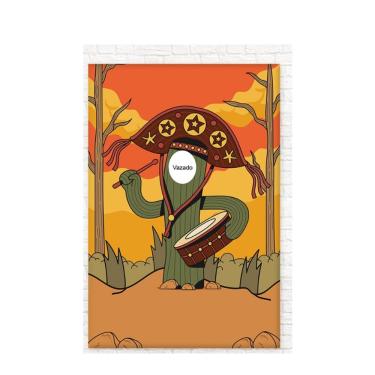 Imagem de Painel Decorativo Vazado Festa junina cacto