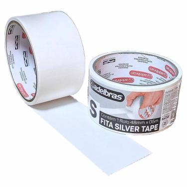 Imagem de Fita adesiva silver tape alta fixação 48mmx5m branco