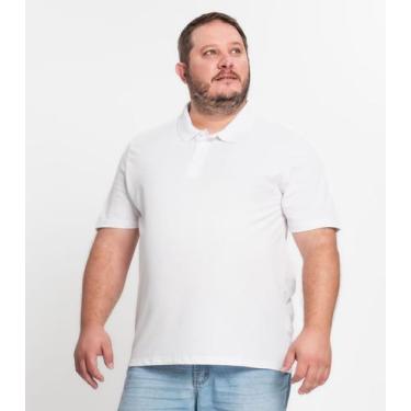 Imagem de Camisa Polo Piquet Plus Size Masculino Kohmar Branco