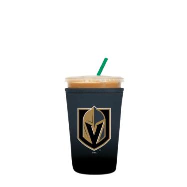 Imagem de Sok It Java Sok NHL Iced Coffee & Cold Soda Capa de neoprene para copo (Vegas Golden Knights, Médio: 680 g - 793 g)